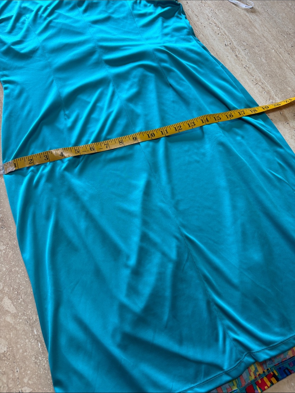 NWOT Ellen Tracy Teal colorful dress - Picture 9 of 10